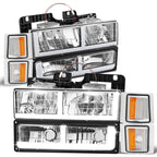Set of 4 LED Headlight, Bumper Signal, Corner Lamps for Chevy C/K (1994–2000)