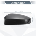 Set of 2 Rearview Mirror Cover Caps Black Carbon Fiber for Nissan Sentra (2007–2012)