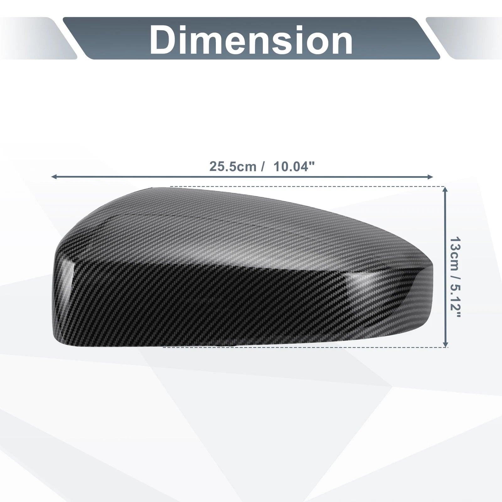 Set of 2 Rearview Mirror Cover Caps Black Carbon Fiber for Nissan Sentra (2007–2012)