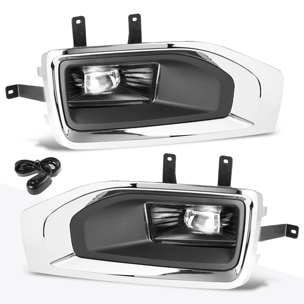 High-Power LED Fog Lights + Bezels + Switch for GMC Yukon XL (2015–2018)