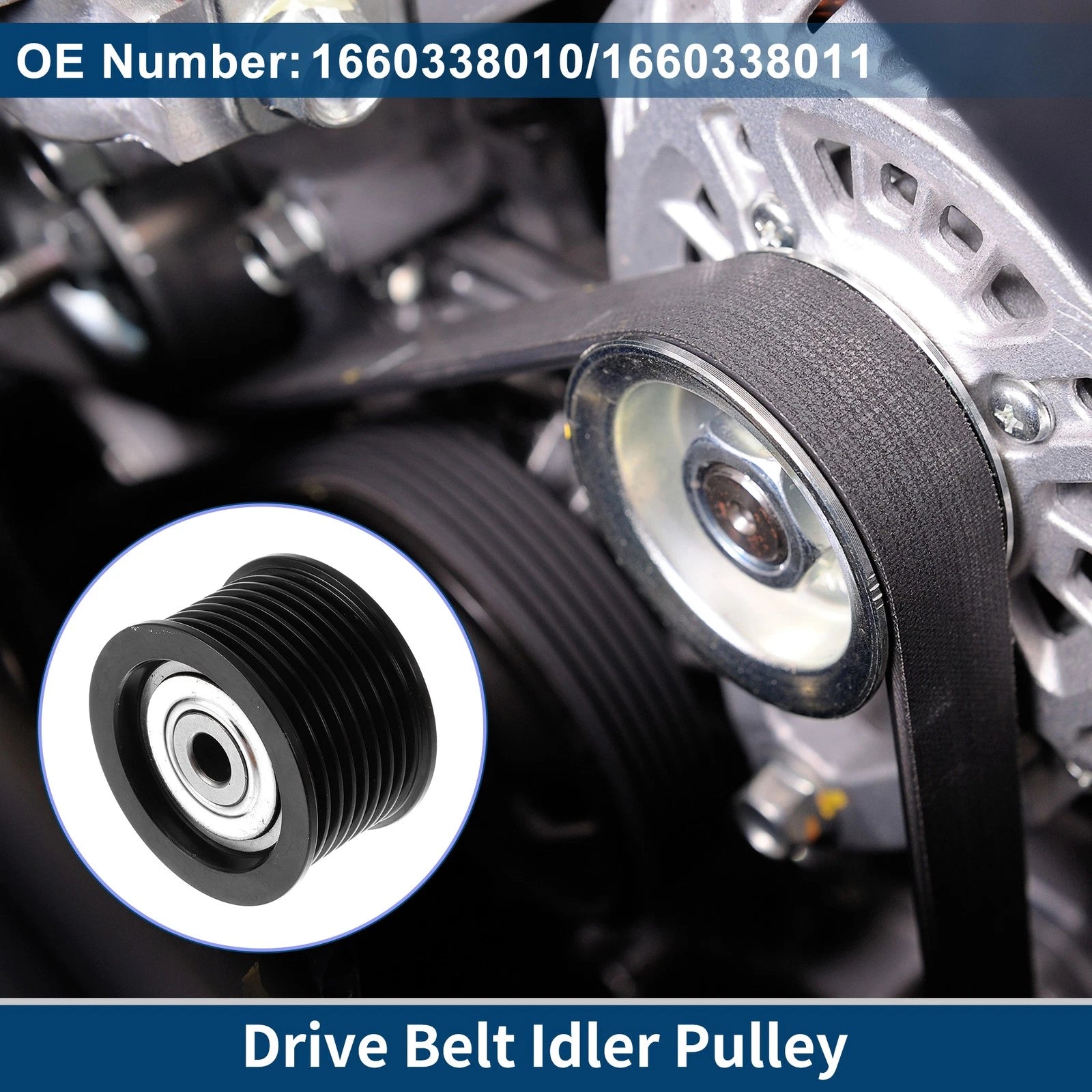 Drive Belt Idler Pulley for Toyota Tundra (2007–2021) No. 1660338010