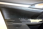 Front Door Armrest Cover for Honda Civic Sedan (2016–2020) Black Leather