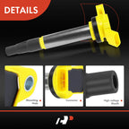4x Yellow Ignition Coil Pack for Toyota Corolla 2009-2017, Prius Matrix