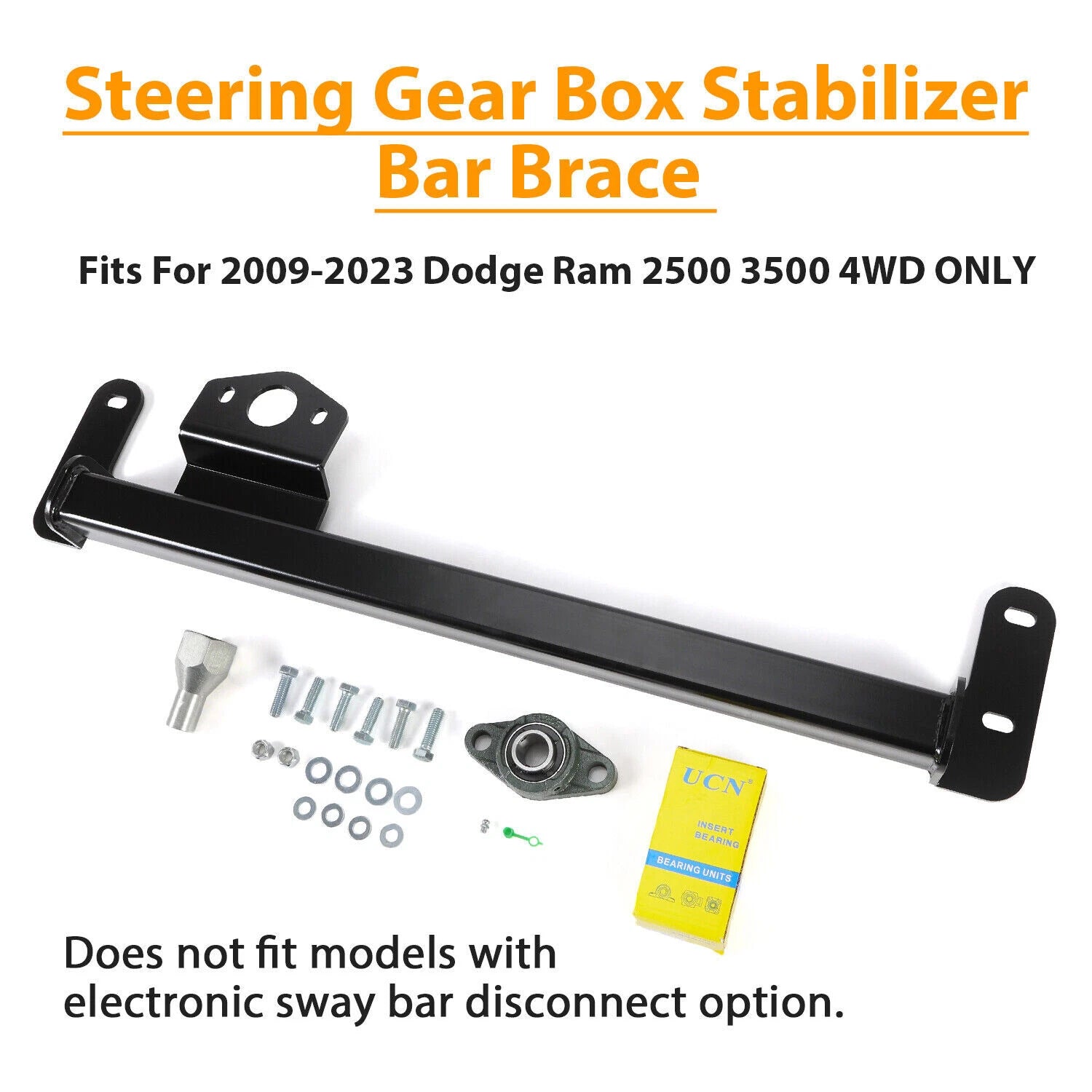Steering Gear Box Stabilizer Bar Brace for Dodge Ram 2500 3500 (2009–2022)