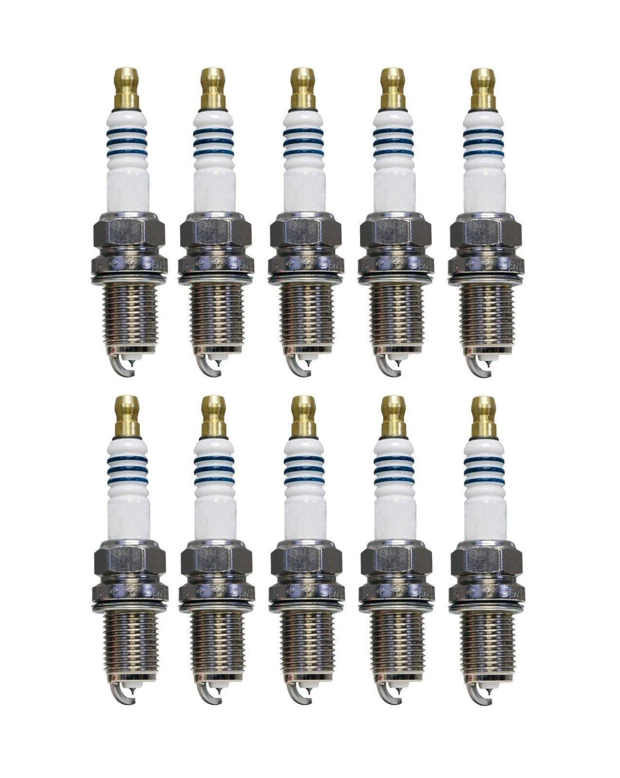 Set of 10 Denso Iridium Power Spark Plugs (Gap 0.032) for