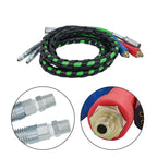 3FT Air Line Hose Assembly Set with 4 Coupling Connectors for