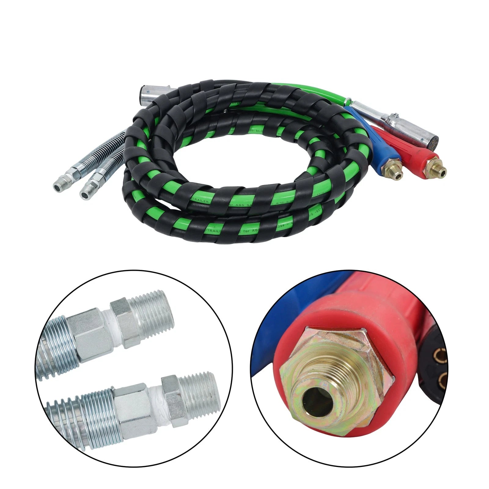 3FT Air Line Hose Assembly Set with 4 Coupling Connectors for