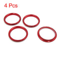 Set of 4 Red Aluminum Alloy Air Vent Outlet Rings for Audi A3 (2013–2020)