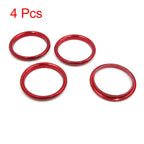 Set of 4 Red Aluminum Alloy Air Vent Outlet Rings for Audi A3 (2013–2020)