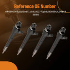 Set of 4 Fuel Injectors for VW Tiguan Jetta Audi A3 A4 2.0 TDI