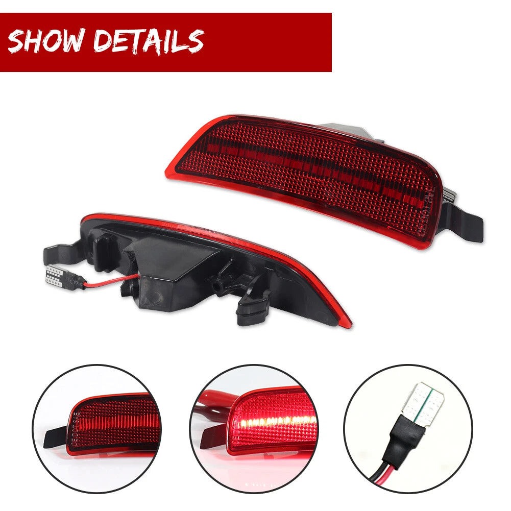 Red LED Rear Bumper Side Marker Lights for Mazda MX-5 Miata (2016–2023)