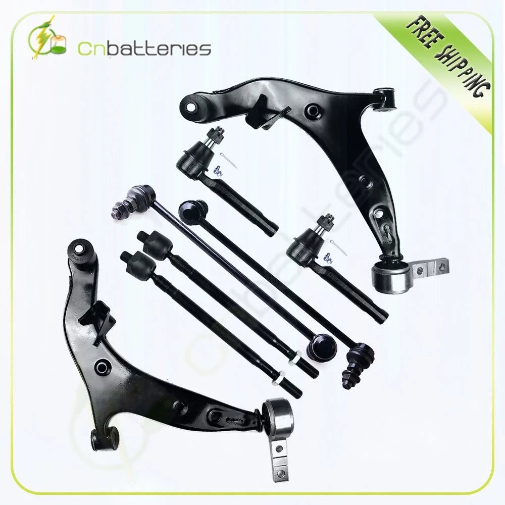 Set of 8 Tie Rod Ends Control Arm w/Ball Joint Sway Bar for Nissan Quest (2004–2009)