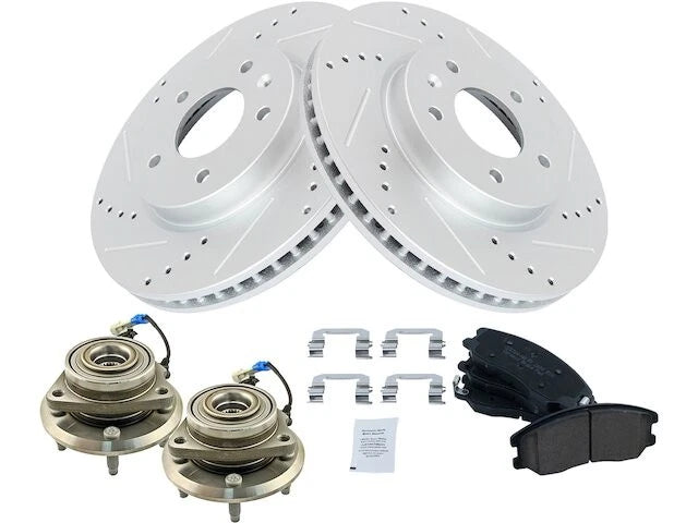 Front Brake Pad, Rotor & Wheel Hub Kit for Suzuki XL7 (2007–2009) WZ683PT