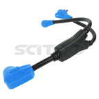 RV Power Cord Adapter Y Split 50 Amp Female to 30 Amp & 15 Amp Male