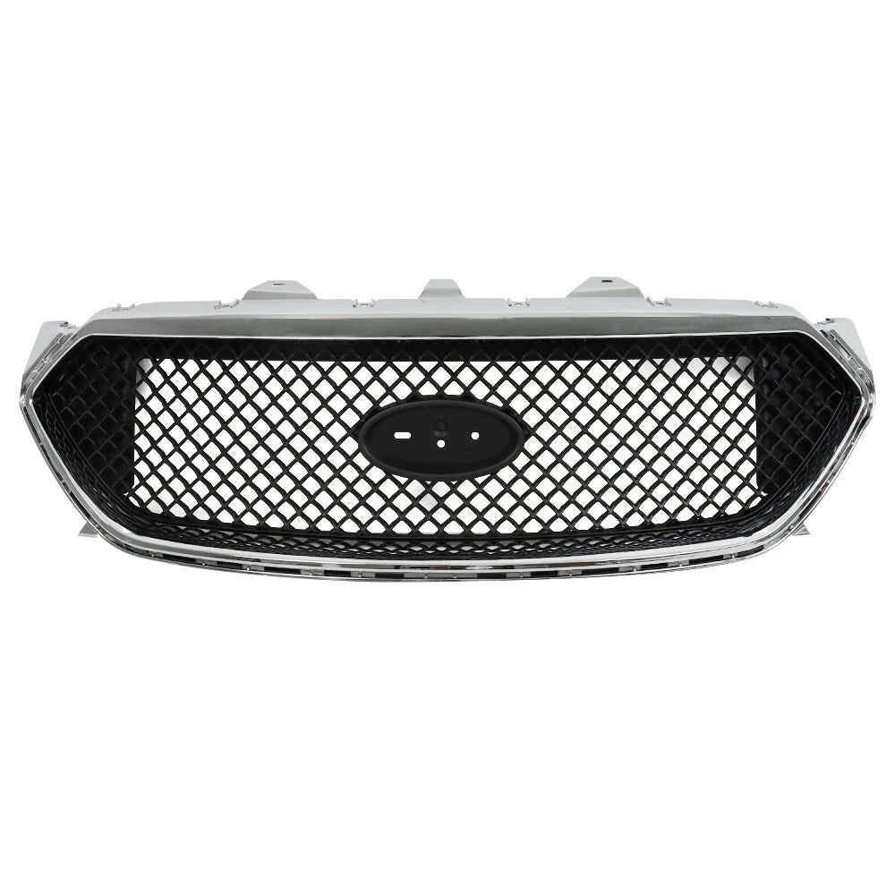 Front Upper Grille Replacement Set for Ford Taurus SHO (2013-2018) Black Chrome