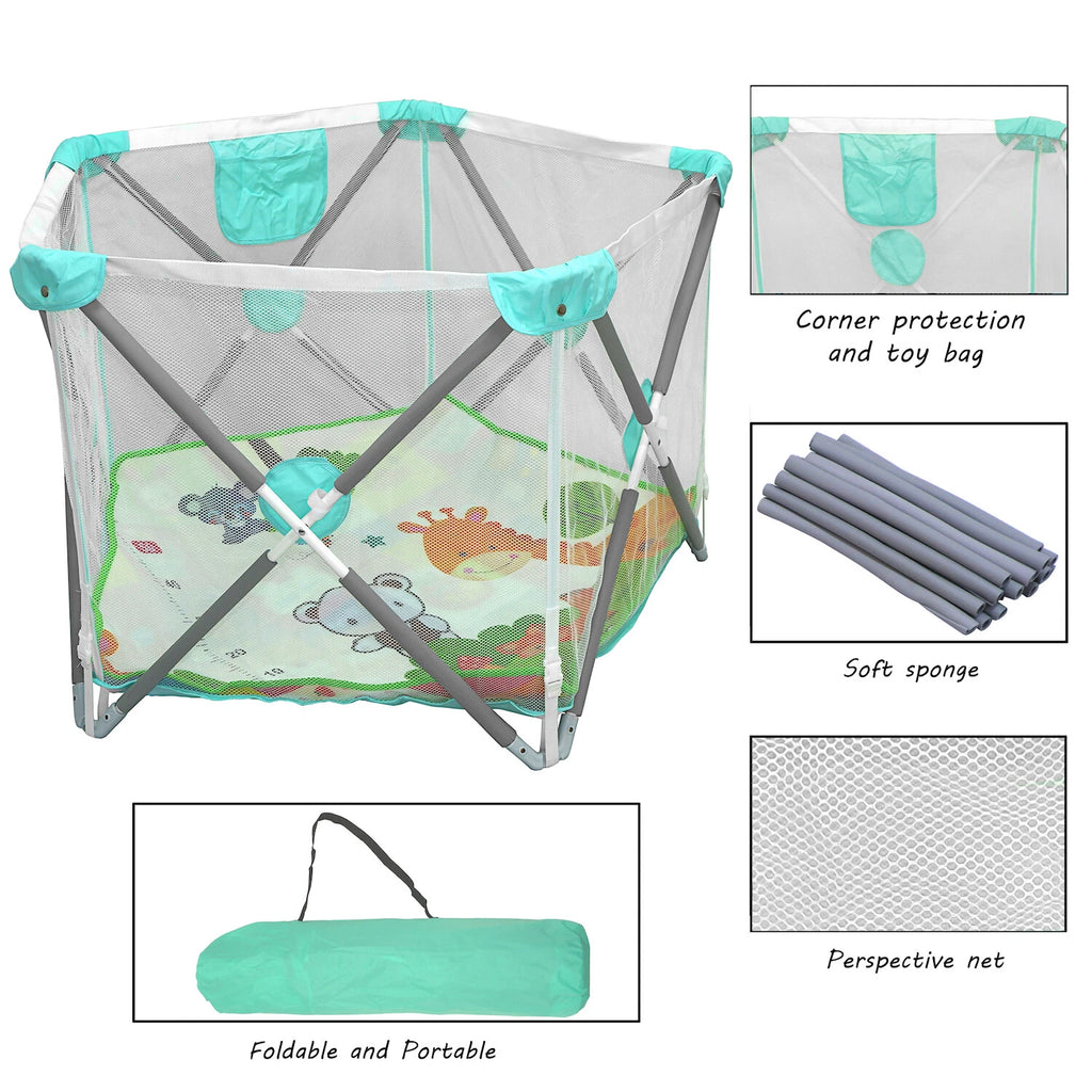 Portable Playard for Dog Baby Kids Indoor/Outdoor Use