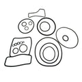 Upper Seal Kit for Mercruiser Bravo I II III (Replaces 26-16709A2, 18-2643)