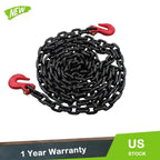 Set of 2 Steel Chains with Hooks for Transportation (12000 lbs Load)