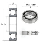 Deep Groove Ball Bearing 25x47x12mm for Scooter Skateboard (6005)
