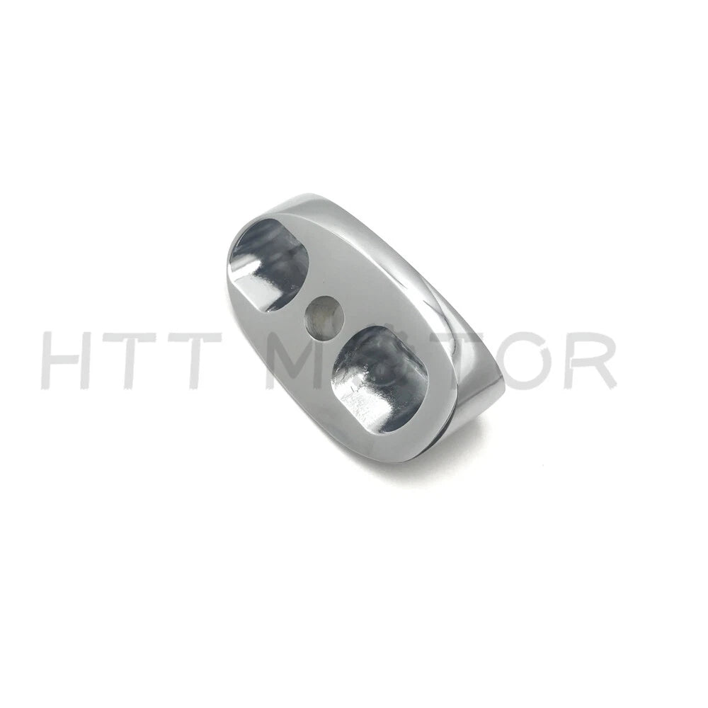 Chrome Motorcycle Mirror Block Off Plates for Universal Fit (2.4"x0.8")