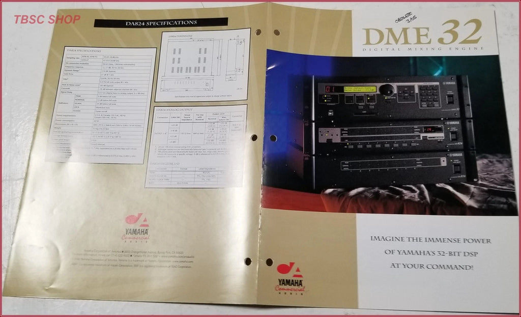 Yamaha DME32 Digital Mixing Engine Sales Brochure