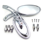 Oval Chrome Mirrors for Yamaha Cruiser Royal Star/Stratoliner/Roadliner
