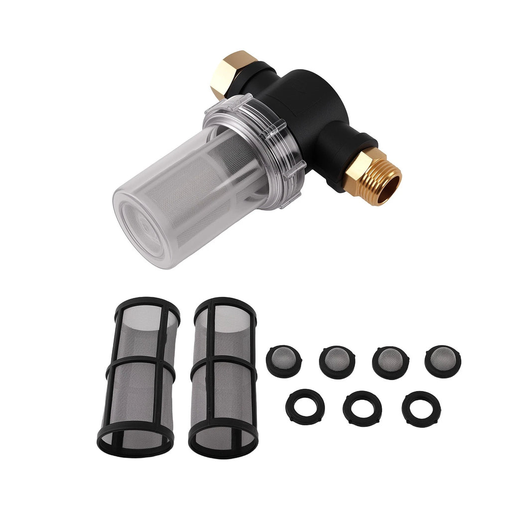 3/4" Inline Filter Brass Thread for Garden Hose Pressure Washer (2010–2023)