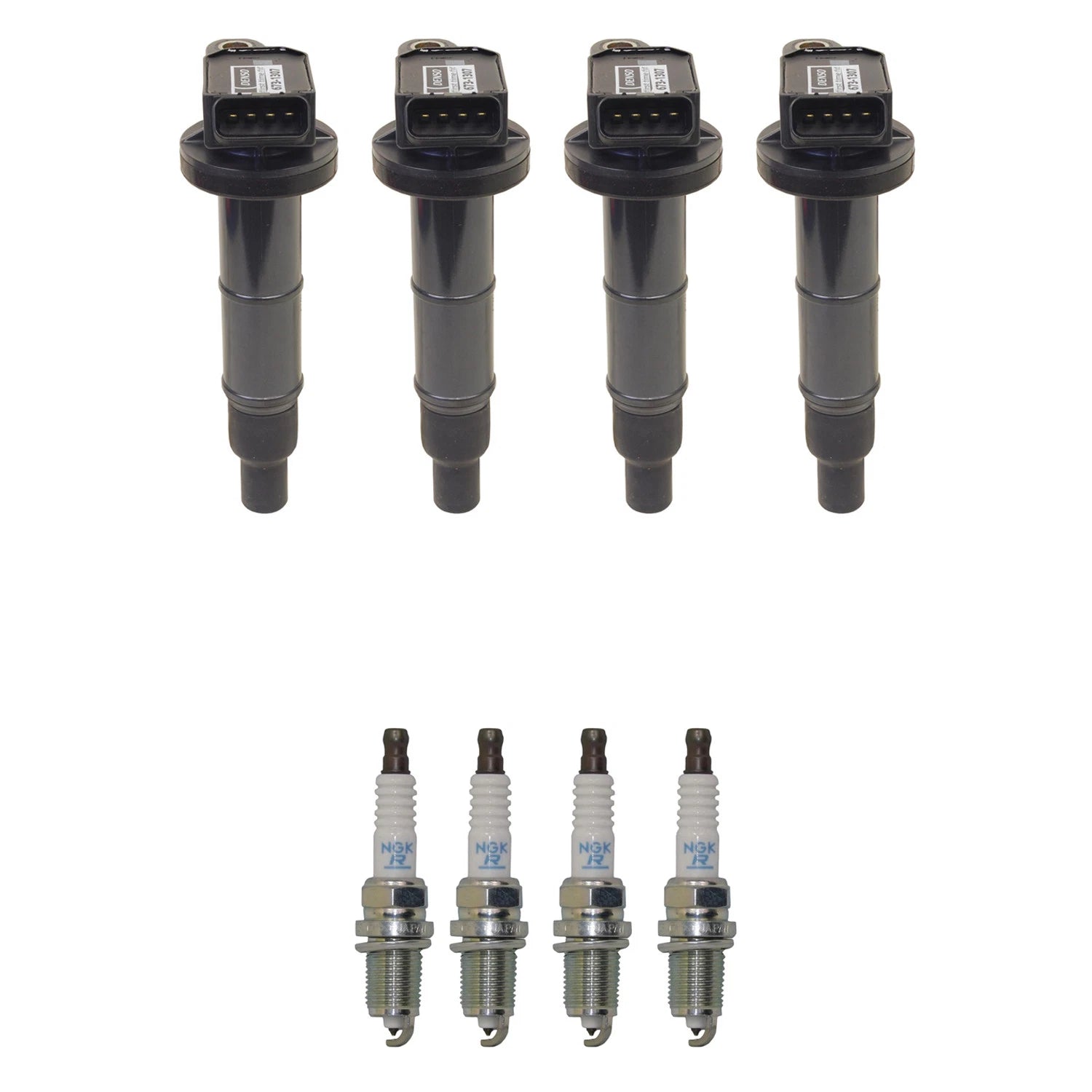 Set of 4 Ignition Coils & NGK Platinum Spark Plugs for Toyota Corolla RAV4