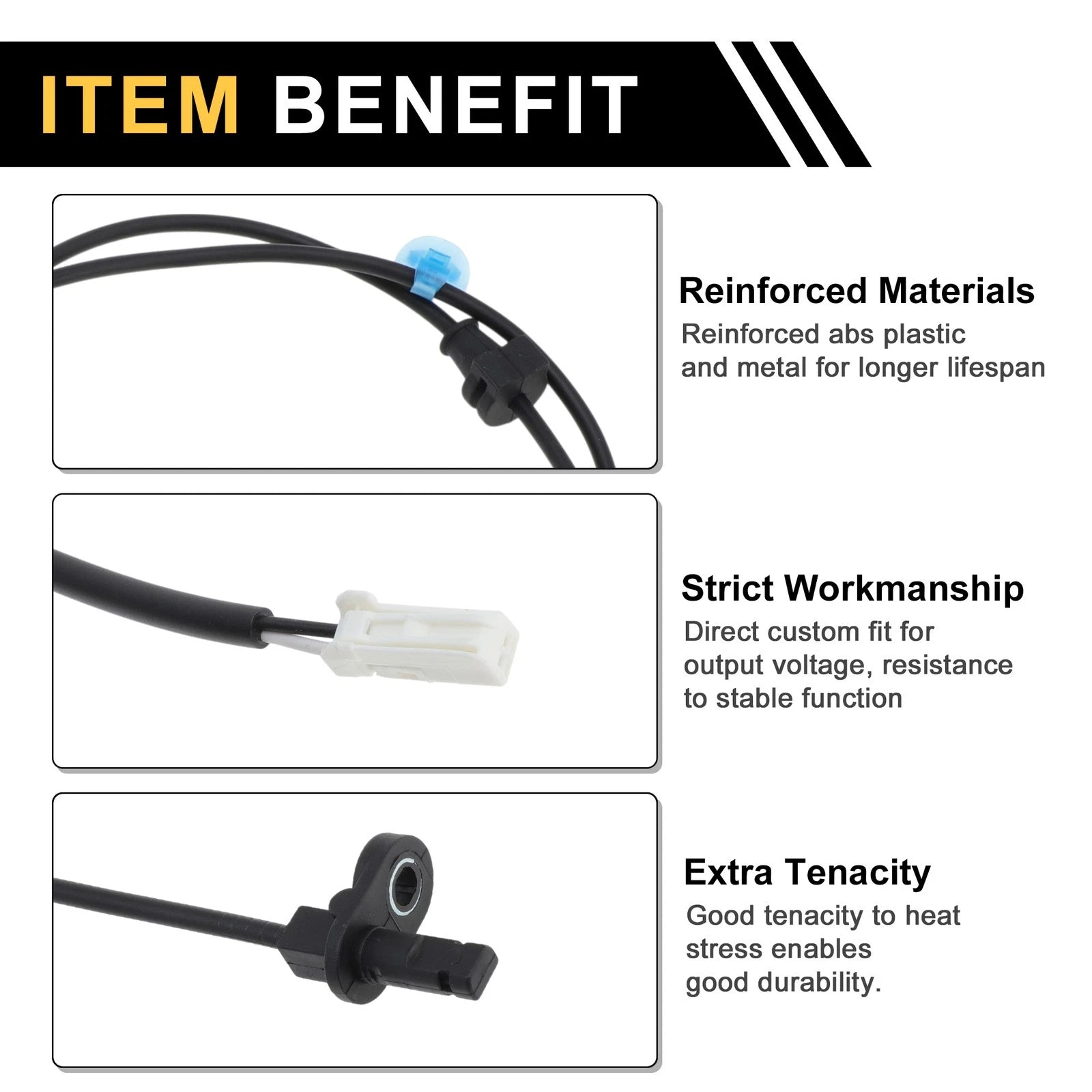 ABS Wheel Speed Sensor No. 57475TF0013 for Honda Fit (2009–2013) Rear Left