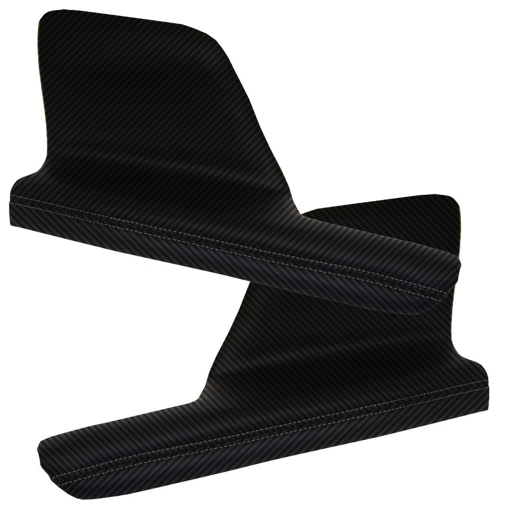 2X Door Armrest PVC Carbon Fiber for Honda Odyssey (2011–2017) Black Stitch