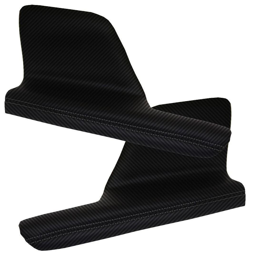 2X Door Armrest PVC Carbon Fiber for Honda Odyssey (2011–2017) Black Stitch