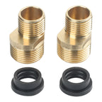 2X Brass Curved Foot Shower Faucet Connector for G12 to G34 Pipe Adapter
