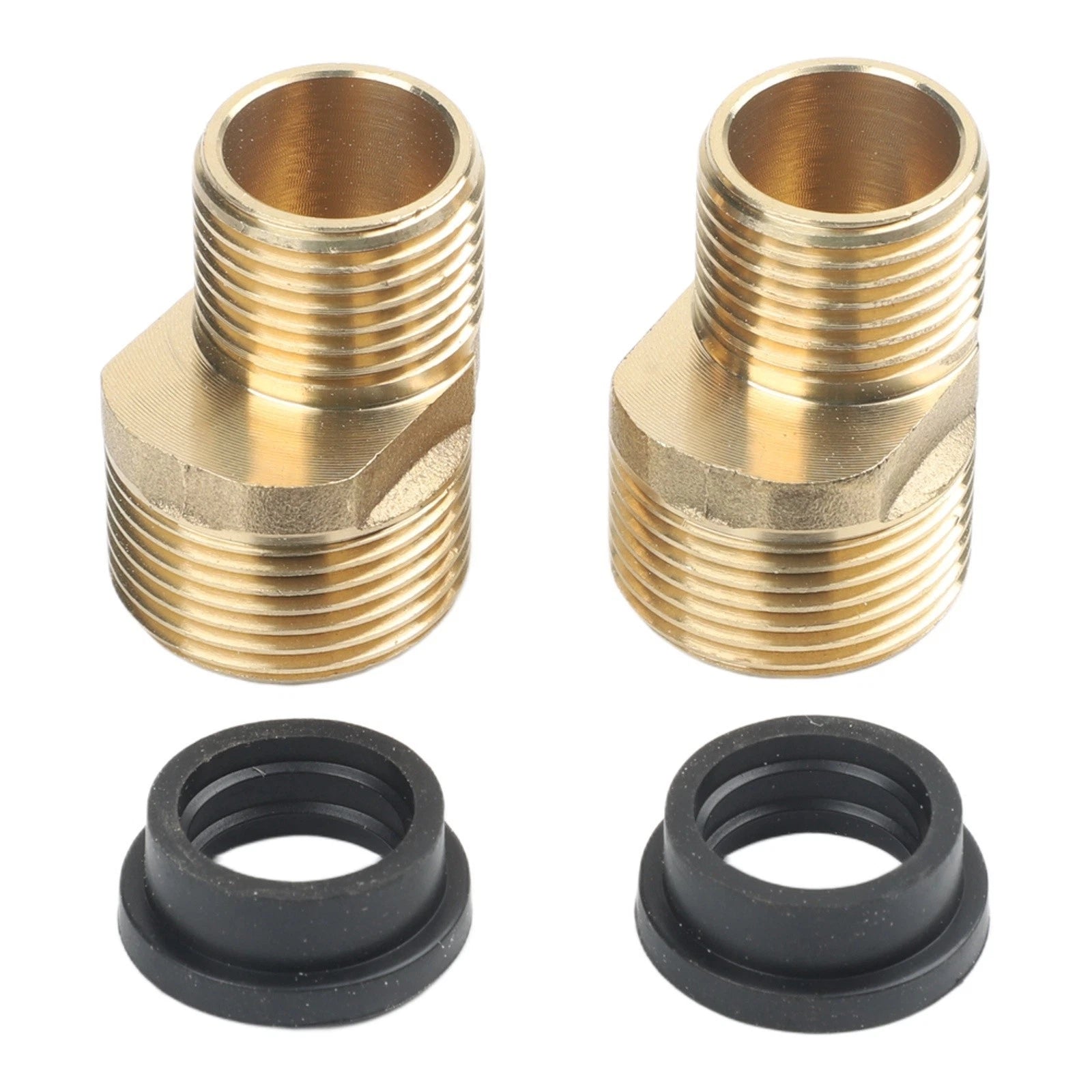 2X Brass Curved Foot Shower Faucet Connector for G12 to G34 Pipe Adapter