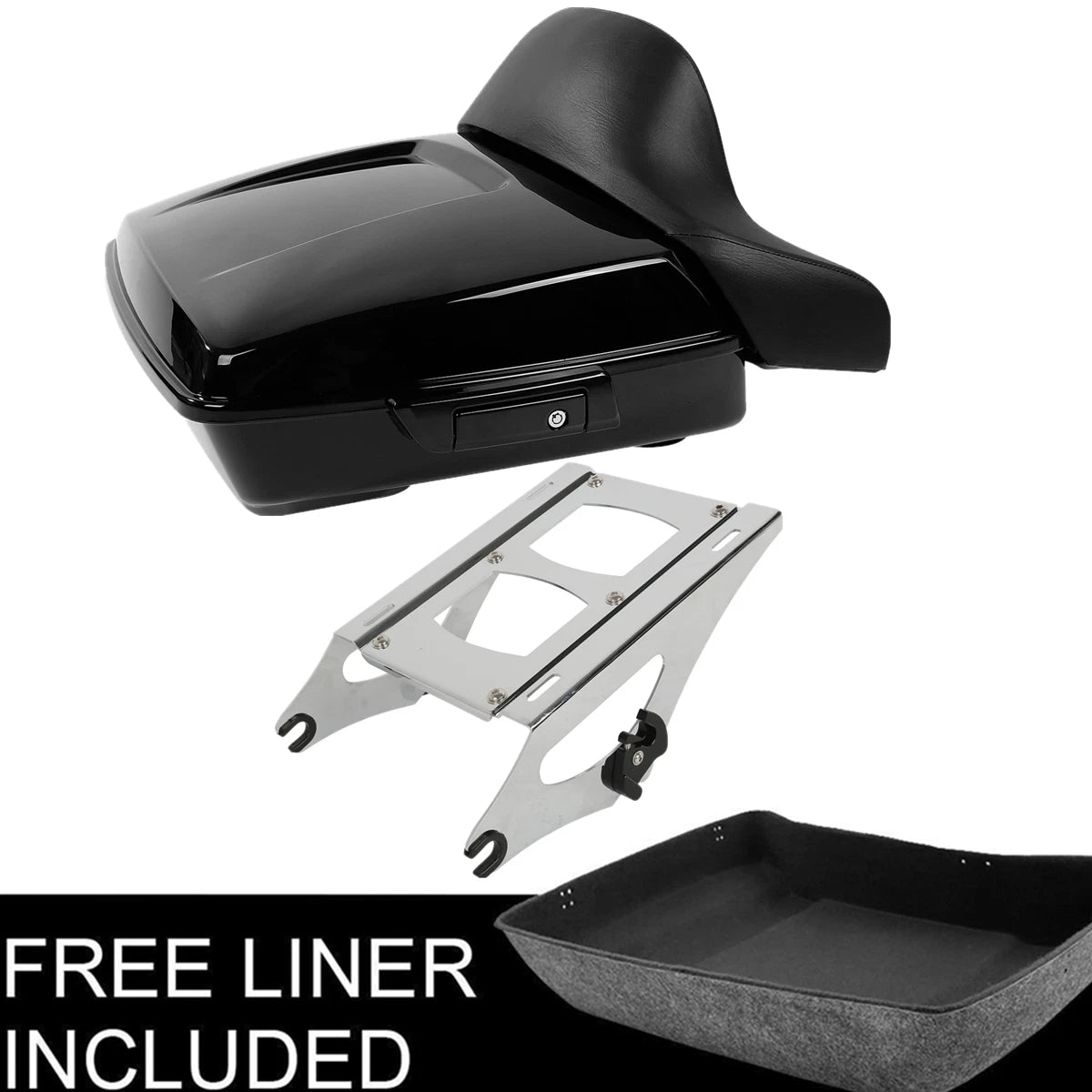 Chopped Trunk Pad Mount Rack for Harley Touring Road Glide King (2014–2025)