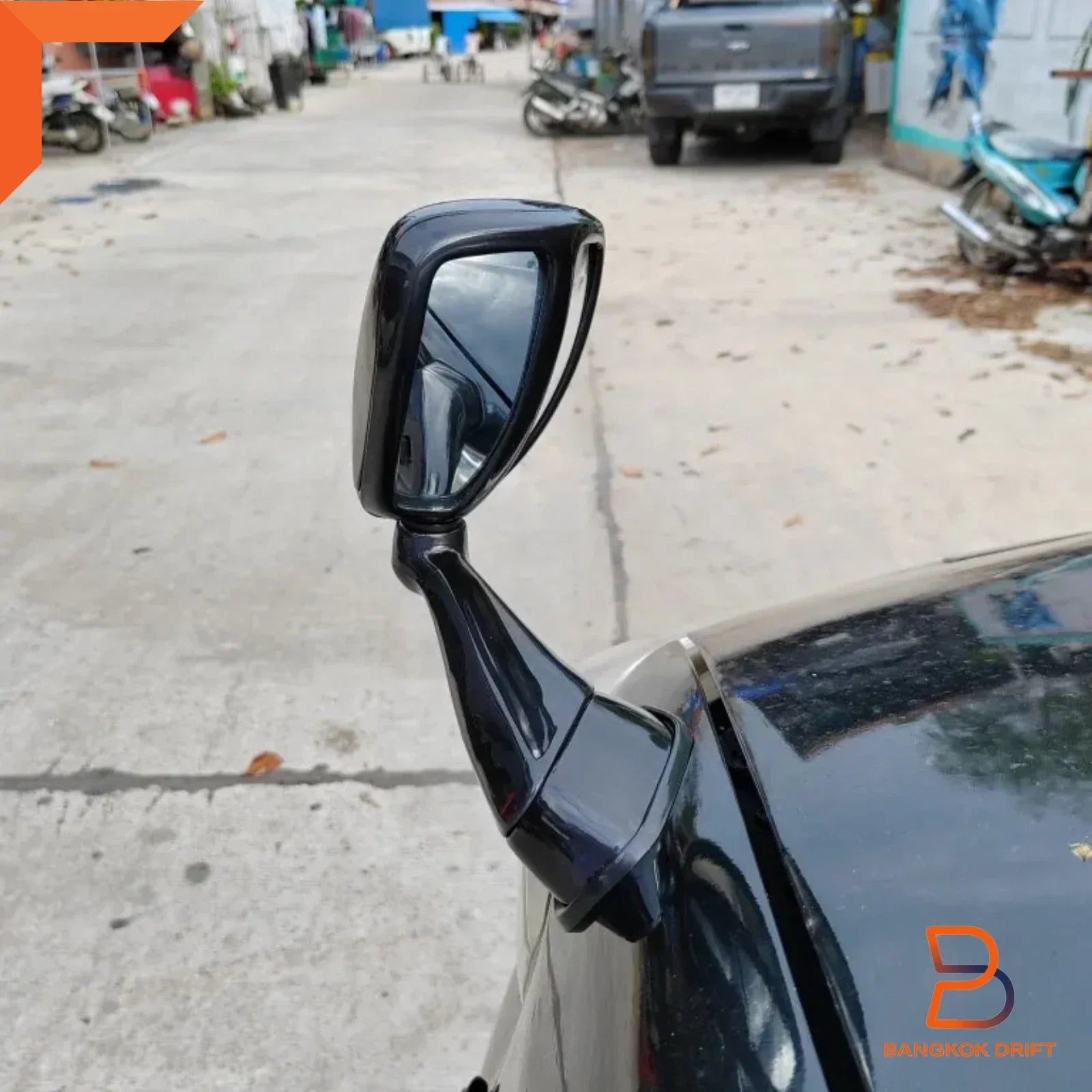 Black 4WD Front Fender Mirror for Toyota Hilux Ute (2005-2014)