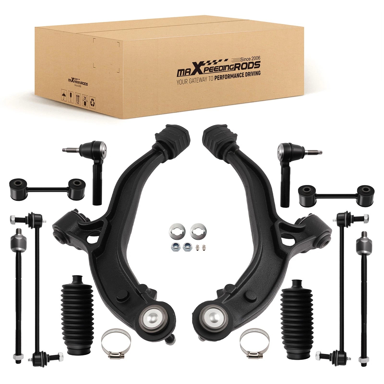 12pc Front & Rear Control Arm Suspension Kit For Chrysler Voyager 2001 2002 2003