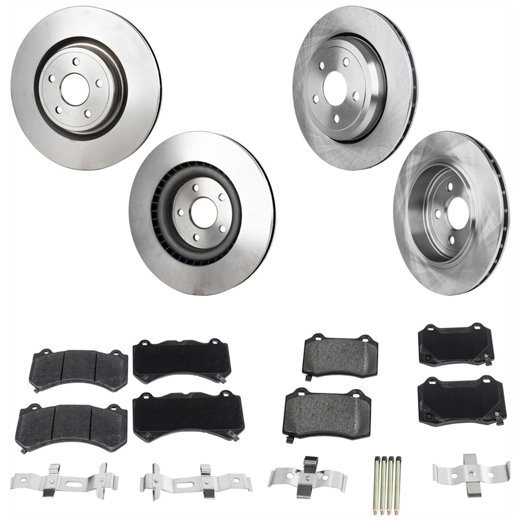 Brake Disc Rotors and Pads Kit for Jeep Grand Cherokee, Durango