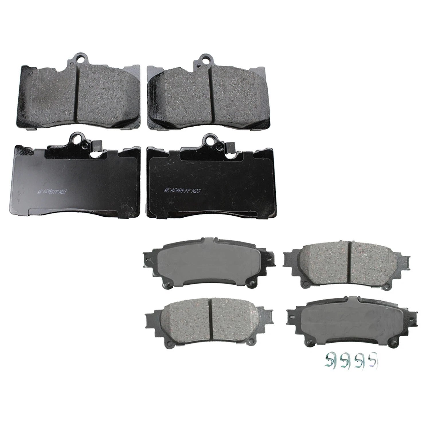 Set of 4 Akebono ProAct Ceramic Brake Pads for Lexus GS200t GS350 IS350 RC350 (2015–2020)