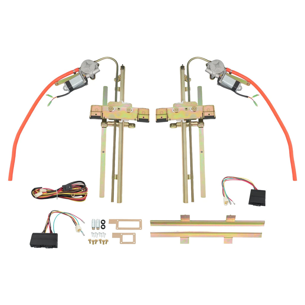 2-Door Power Window Kit for Universal Hot Rods (Flat Glass)