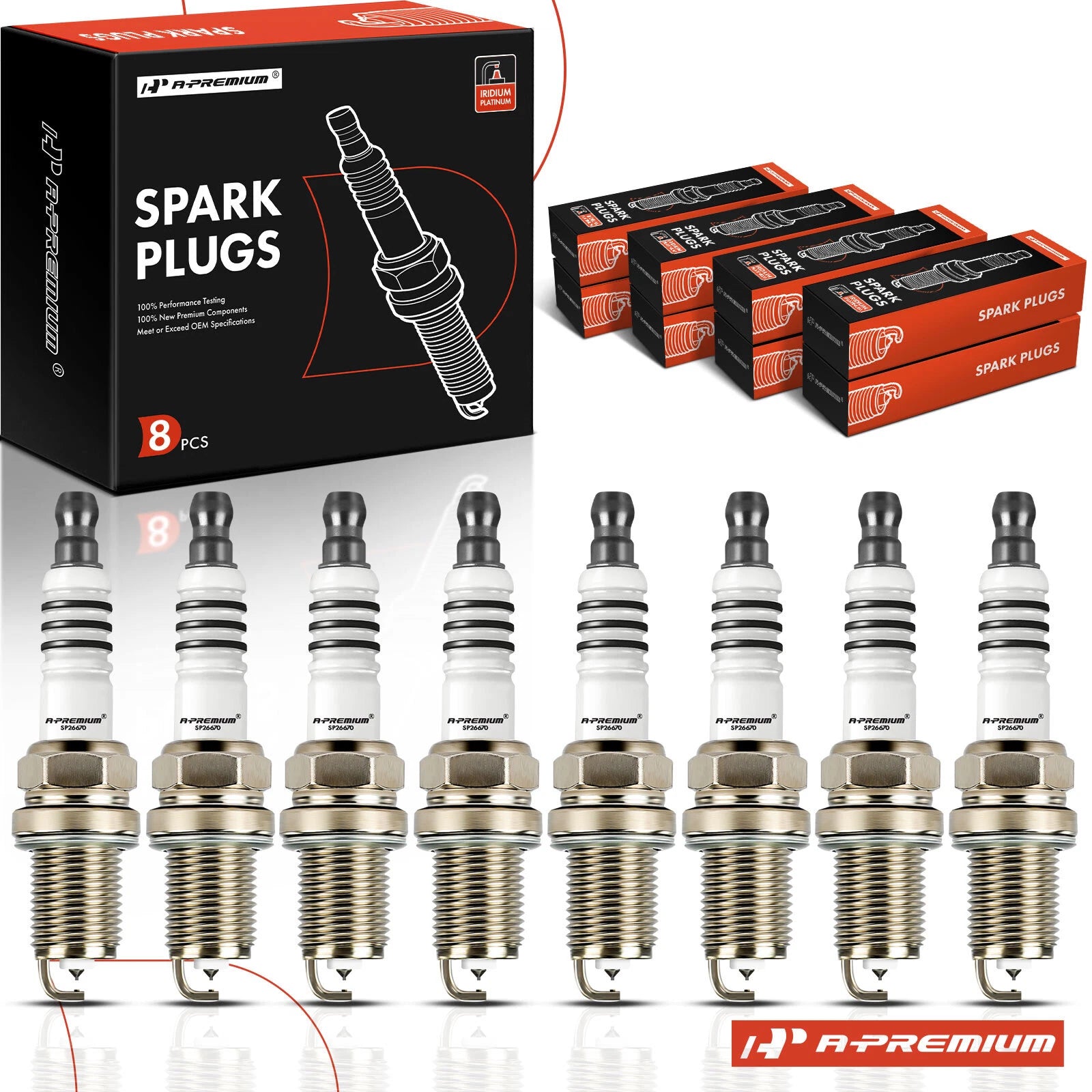 8x Iridium Platinum Spark Plugs for Porsche Cayenne (2003–2006)