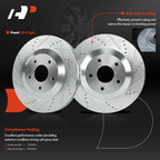 2X Front Drilled Brake Rotors for Chevy Corvette (1997-2004)