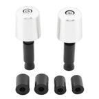 Handlebar Grips for Universal Motorcycle (1.5in/38.1mm) - Silver