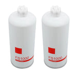 2X FS1000 Fuel Filter Water Separator for Fleetguard Cummins 3329289 2568753