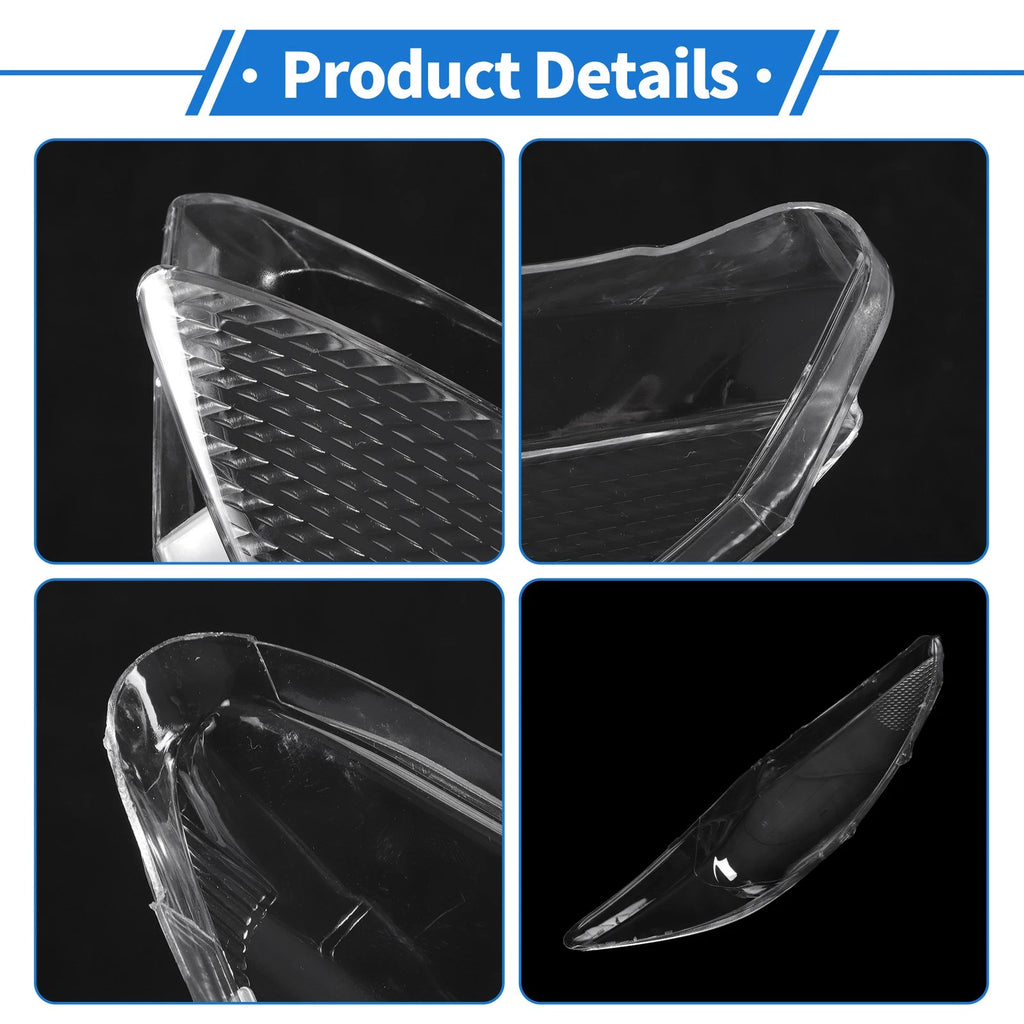 1 Pcs Headlight Lens Cover for Ford Fiesta (2009–2012) PC Clear