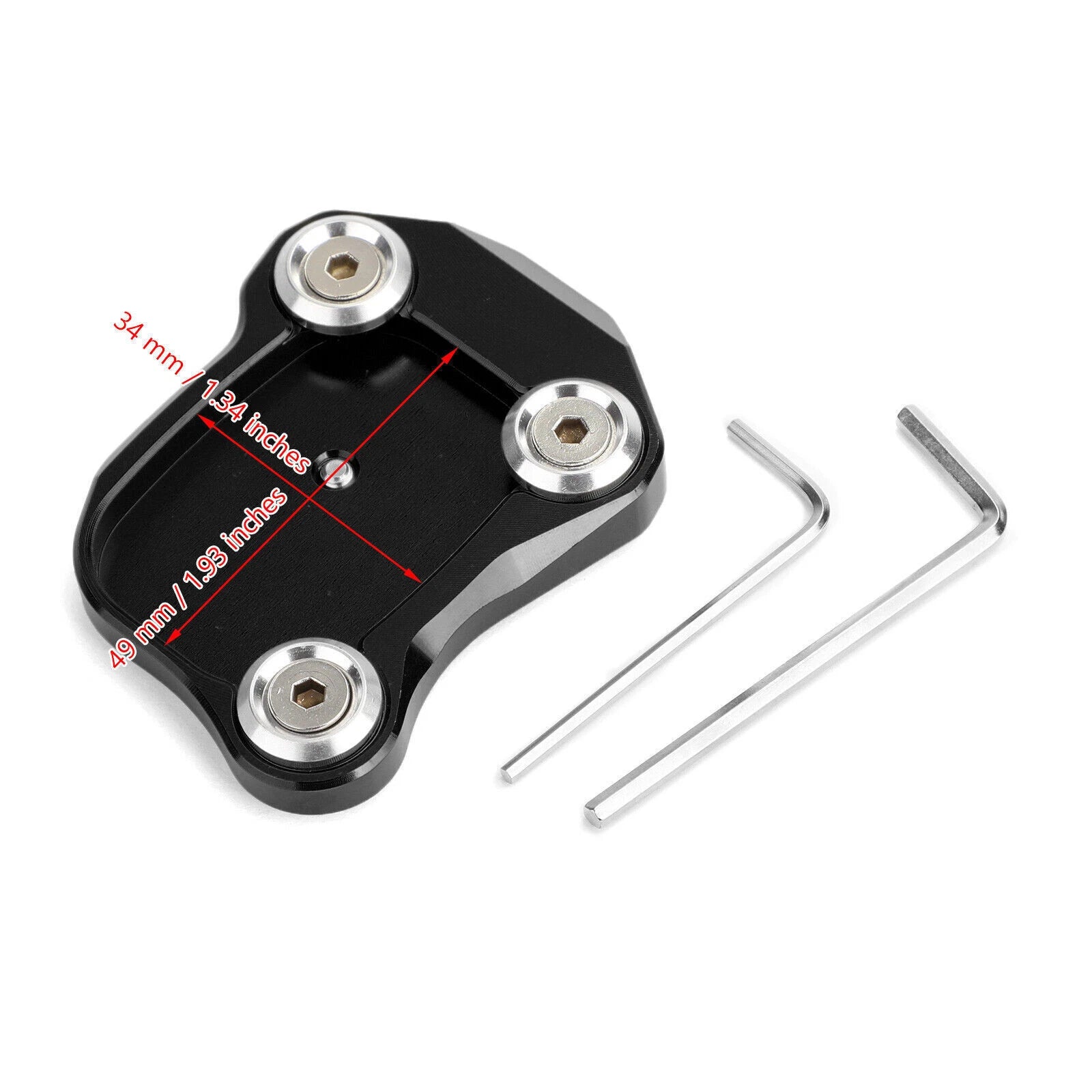 Kickstand Sidestand Enlarged Plate Pad for Honda CB650F CBR650F (2014–2018) Black T9