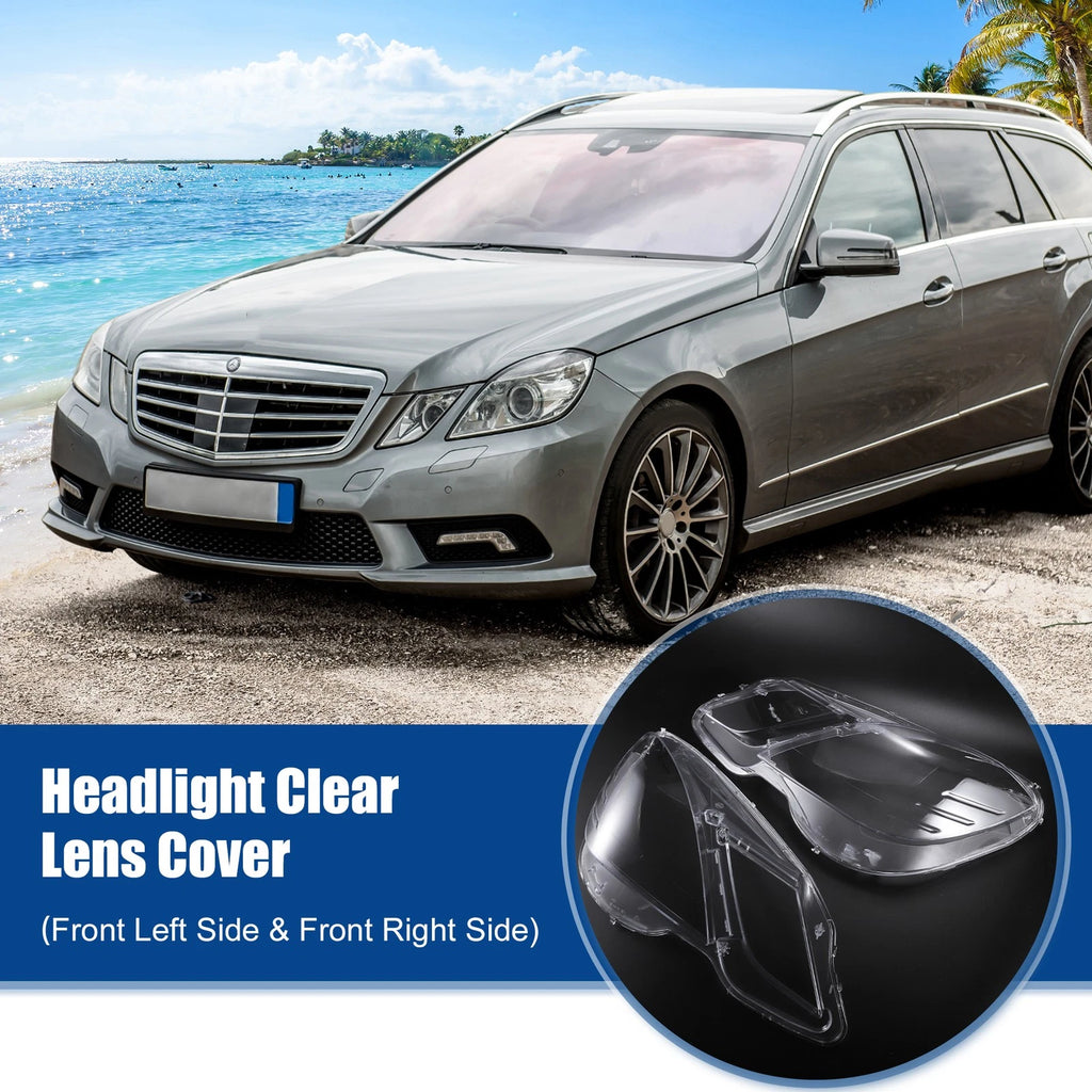Pair Clear Lens Covers for Mercedes Benz E Class (2010–2016) No.A2128209561