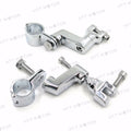 1.25" Engine Guards Footpeg Mounts Clamp for Harley (Replacement, Chrome)