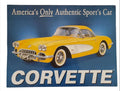 Metal Tin Sign for Corvette (1958) 12 x 16 720