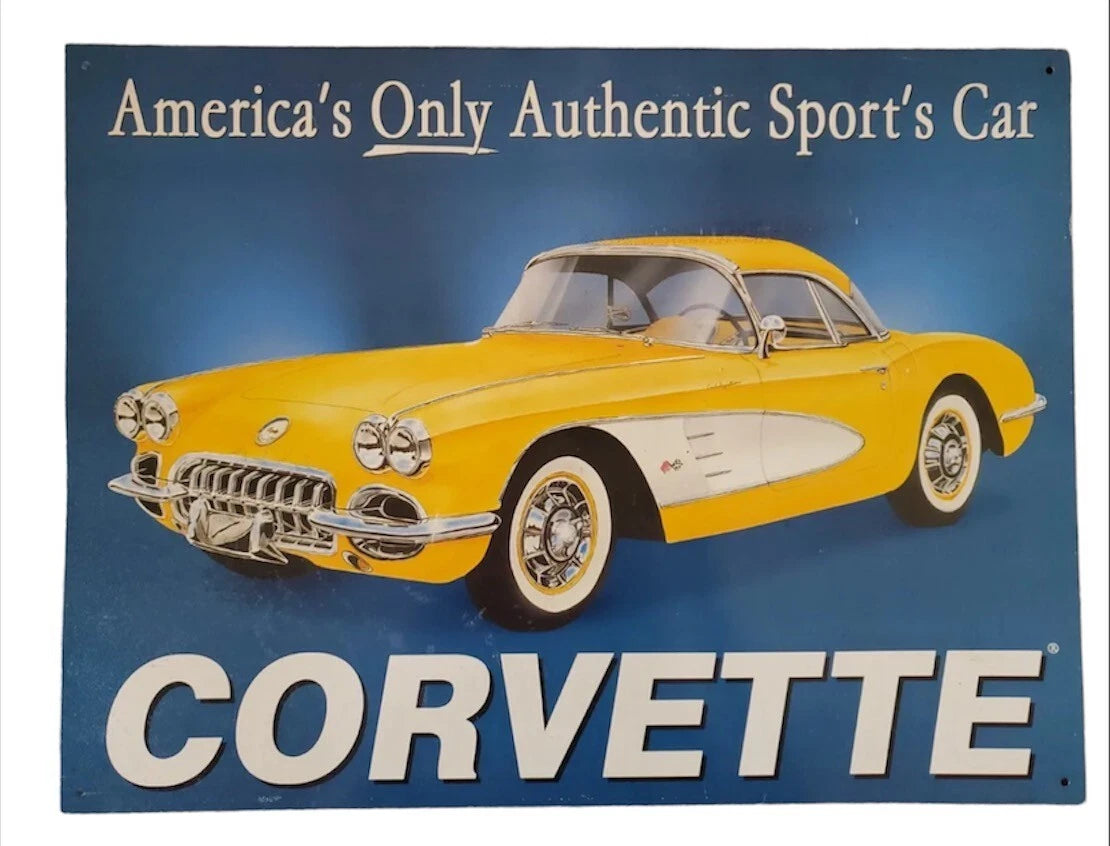 Metal Tin Sign for Corvette (1958) 12 x 16 720
