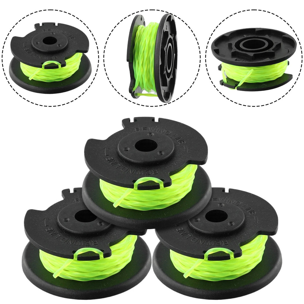 Spool Line Replacement for Garden Power Tool (Black + Fluorescent Green)